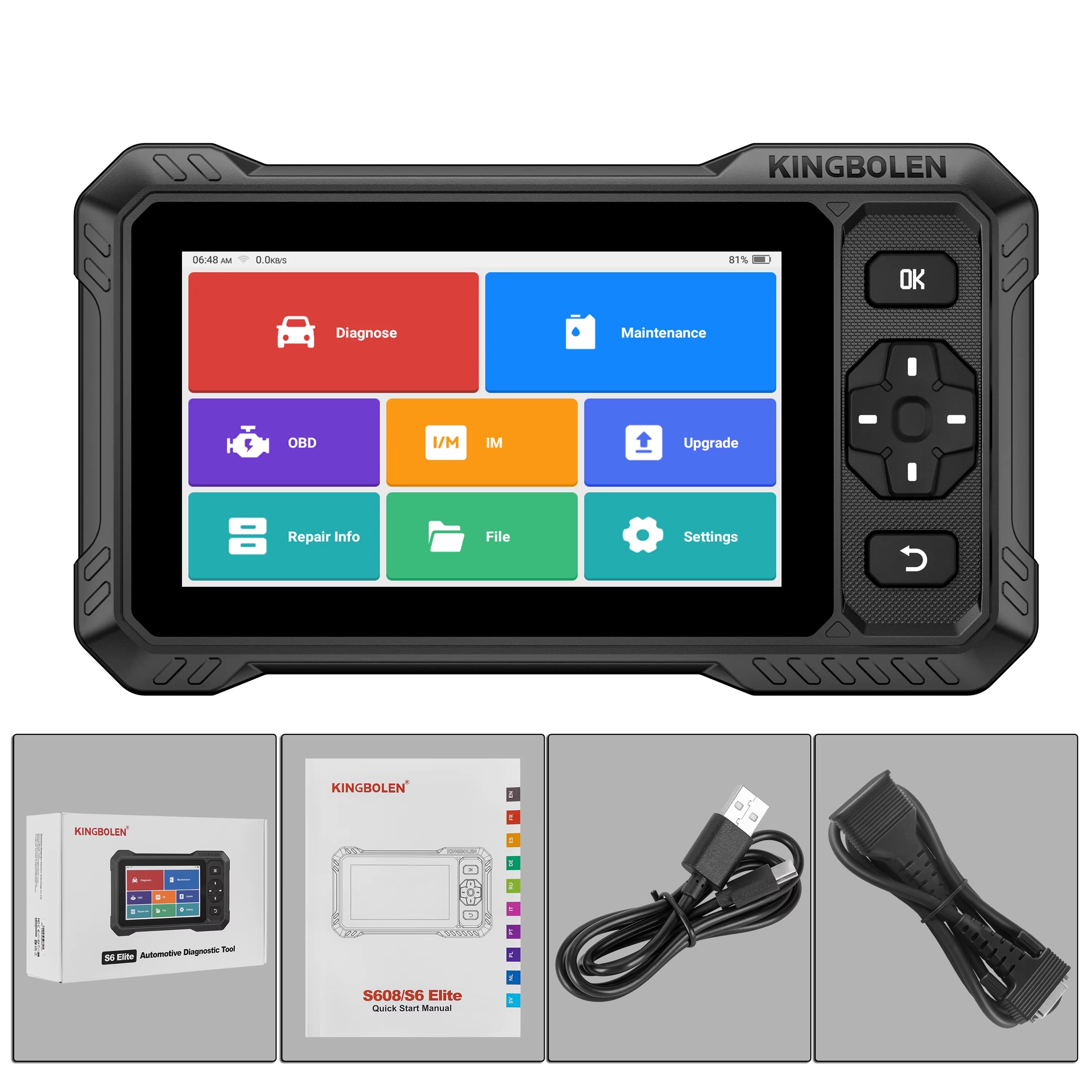 INTERFEJS DIAGNOSTYCZNY KINGBOLEN S6 ELITE NOWY MODEL